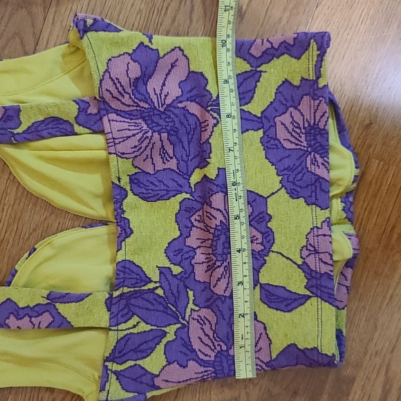 Zara Women's Green and Purple Jersey Cropped Top and Mini Skirt (Sz S) - Picture 9 of 9